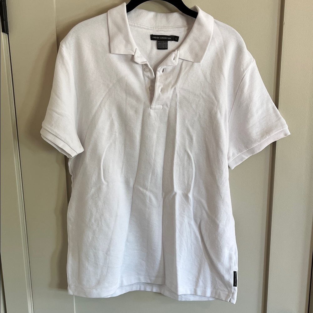 French Connection Crisp White Polo Shirt